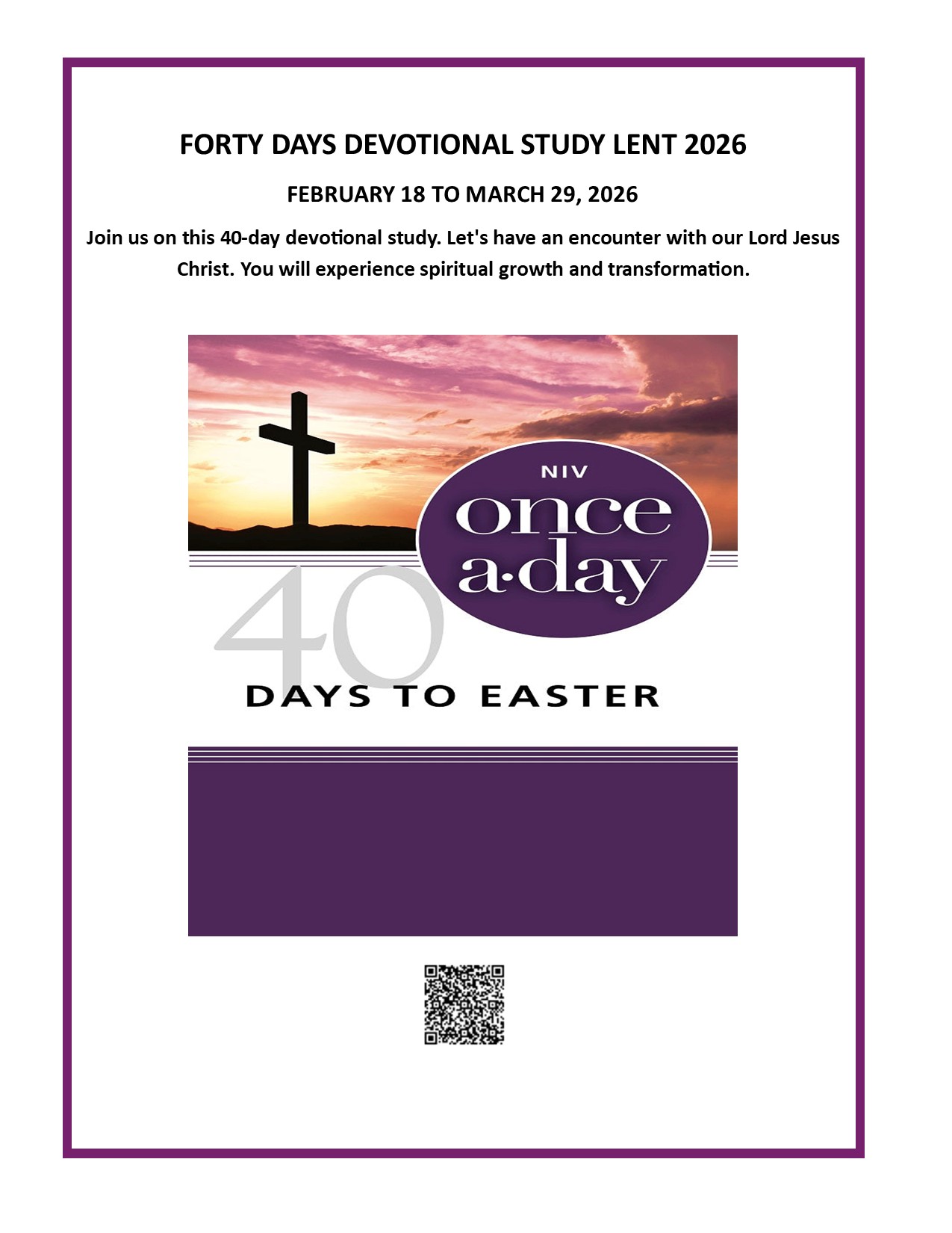 Forty Day Lent Devotional Study