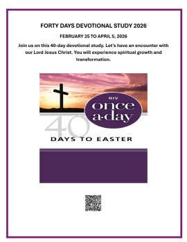 Forty Day Lent Devotional Study
